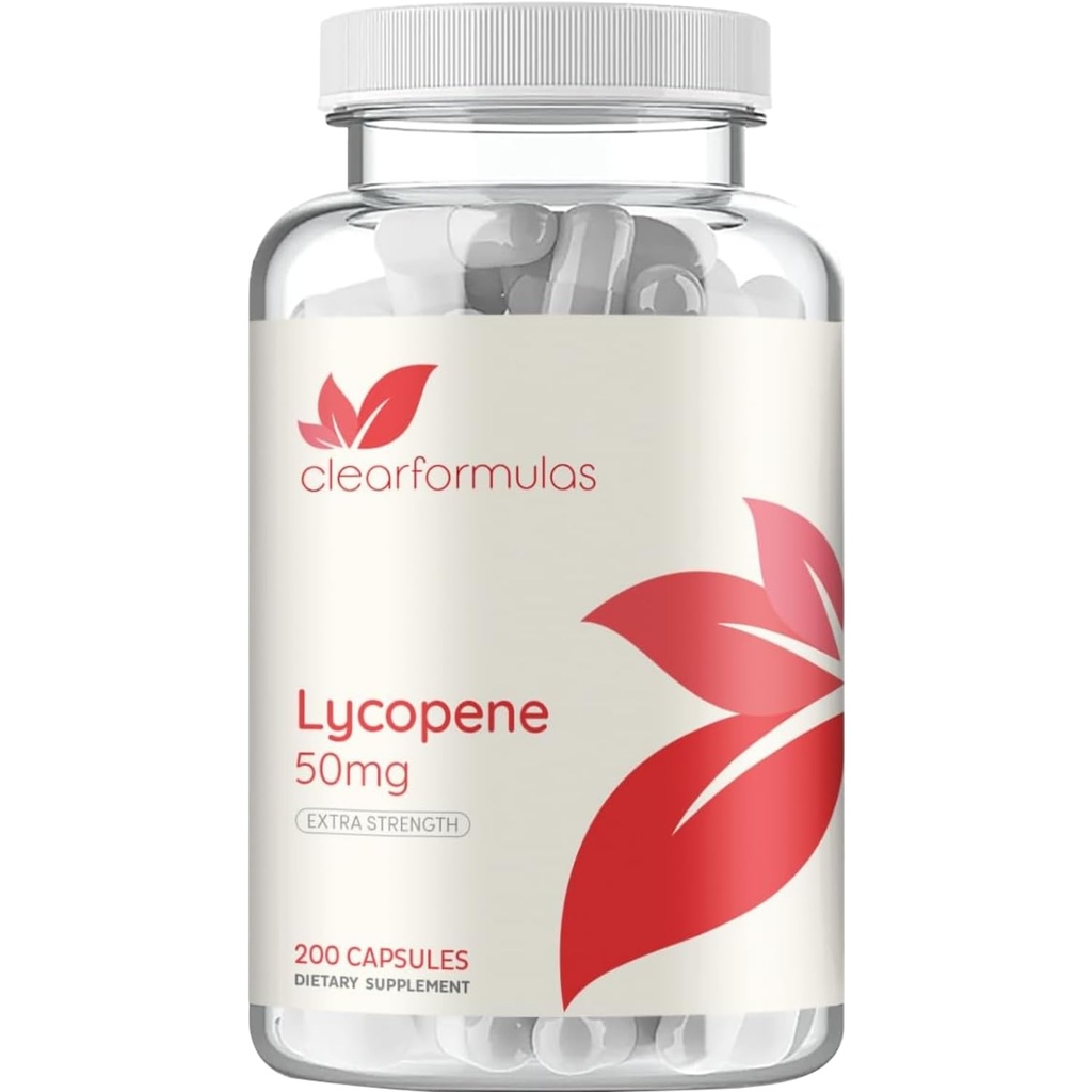 Tomato Based Lycopene Supplement - Extra Power Lycopen 50mg Non- GMO Super VentibiodanCarotium Heart and Prostate Health Suppplemen untuk Men - Dibuat dalam CGMP US Lab (200 Servings)