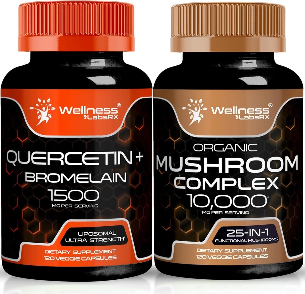 WELLNESS LABSRX Quercetin dengan Bromelain 124; Mushroom Capsules