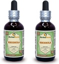 Rhodiola (Rhodiola Rosea) Glycerite, Organic Dried Roots Alcohol- Free Liquid Extract (Nama Merek: HerbalTerra, Proughtly Made in USA) 2x2 F.oz (2x60 ml)