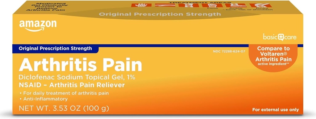 Care Arthritis Relieving Gel, Diclofenac Sodium Gel, 1 Percent, Non-Skoidal Anti- Inflammatory Drug, 100 Grams, 3.53 ons (Pack of 1) (Packaging mungkin bervariasi)