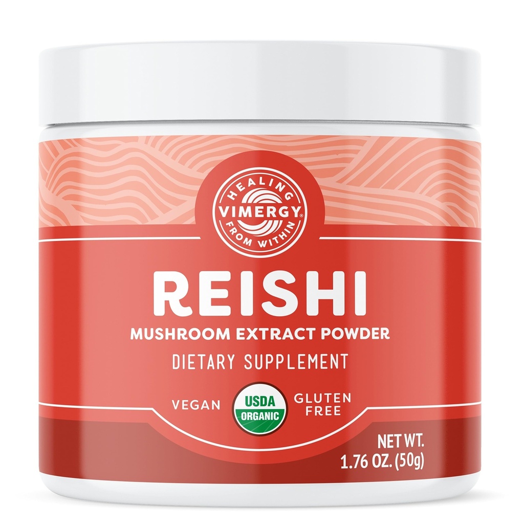Mimergy Reishi Powder - Superfood Cellular * - Manfaat Kesehatan Imune * - USDA Bersertifikat Organik, Vegan, Paleo- Friendly, Gluten- Gratis - 33 Hamba