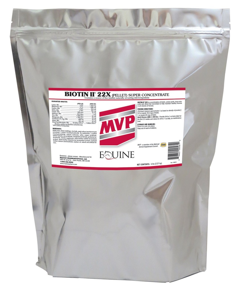 Biotin II 22X (5lb) Hoof Suplement for Horses
