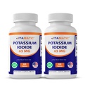 Vitamin Potasium Iodide 65 mg per Serving - 60 Tablet - Thyroid Dukungan - KI Pil (60 Cacah (Paket 2))
