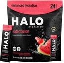 HALO Hidration - Electrolyte Drink Mix 124; Hidration Powder Packet 12.4; Watermelon Flavor - for Sports and Cycling 124; Easy Open Single Serving Stick (24 Pack)