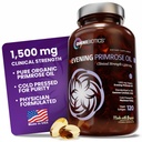 OmniBiotics Organic Evening Primrose Oil for Women - Clinical Power 1500mg per Kapsule, 10% GLA, Cold-Press, Non-GMO, Hormone Saldo for Women - 120 Vegan Softgel Capsules