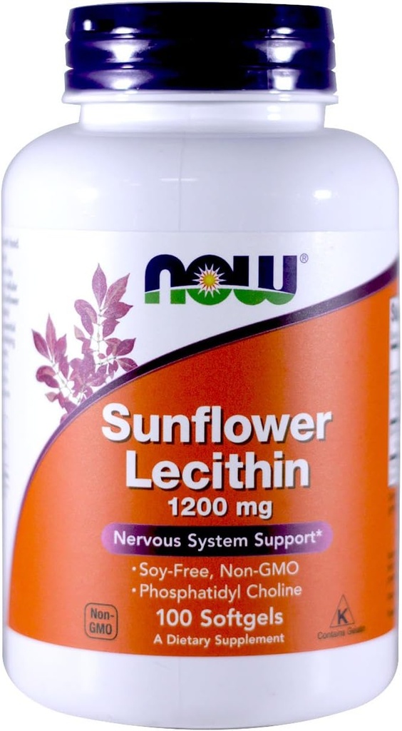 Sekarang Foods Sunflower Lecipin Non- GMO, 1200mg, 100 Sgels (2 Pack)