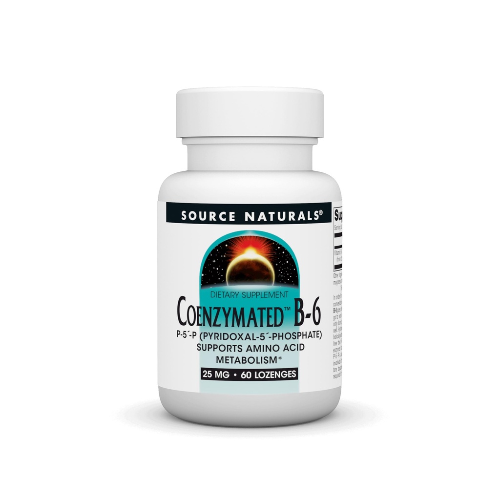 Sumber Koenzim B-6 25mg P-5 Pyridoxal -5 Fosfat Akting, Quick Dissolve Vitamin Supports Amino Acid Metabolisme * - 60 Lozenges