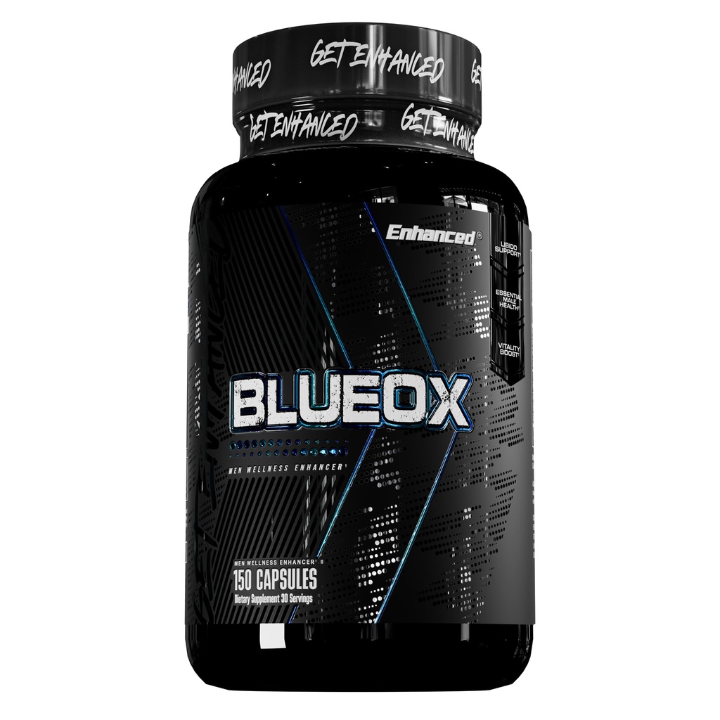 Enhanced Labs - Blue Ox Testosterone Booster- Suplemen Testosteron Alami untuk Peningkatan Kekuatan & Testosteron untuk Pria (150 Kapsul)