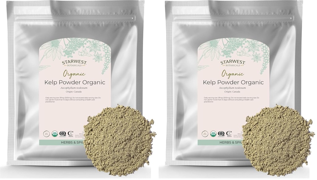 Starwest Botanicals Organic Kelp Powder, 16 Ounce (Paket 2)