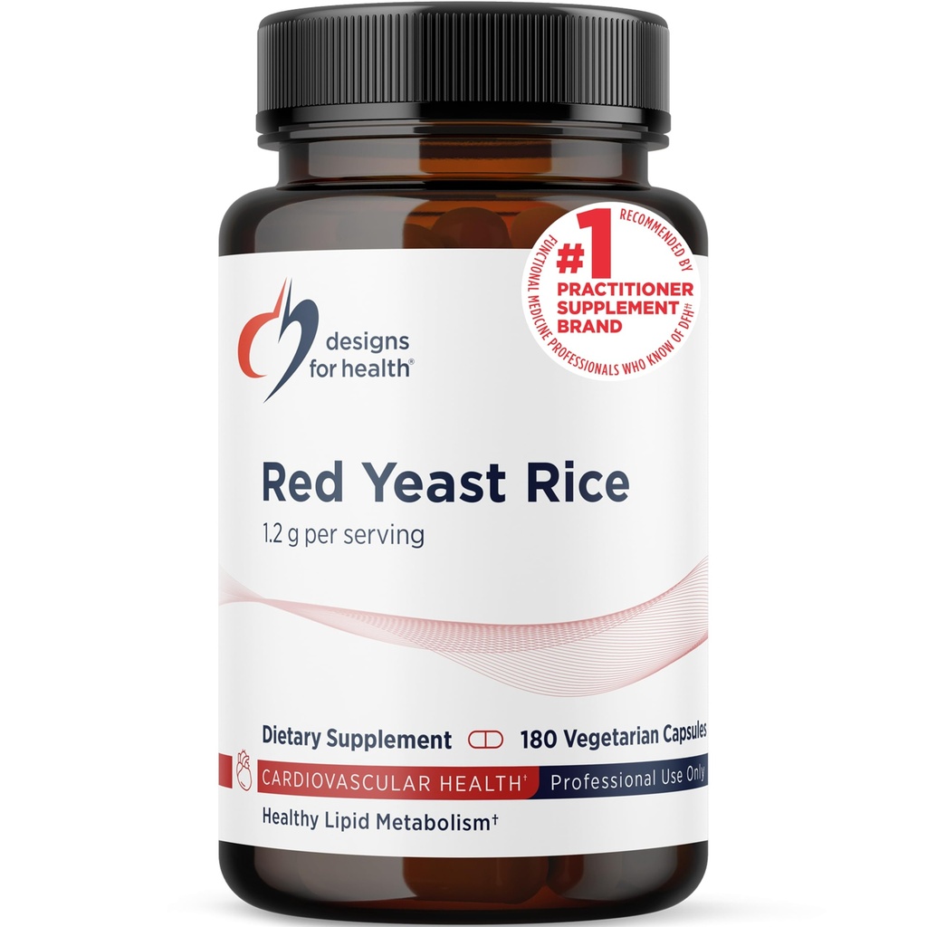 Design untuk Synergy Kesehatan RYR - Red Yeast Rice Supplement - 1200mg Rice Merah Yeast + CoQ10 untuk mendukung Kesehatan Kardiovaskular + Pemeliharaan Levels Lipid dalam Rentang Normal (120 Katup)
