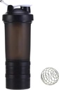 Protein Shaker Bottle dengan Ruang Penyimpanan 124; Pre- Workout, Protein, Suplemen 124; 16,9 oz (500 ml) [Hitam]