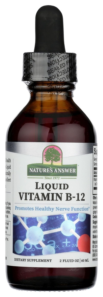 Nature 's Respond Liquid Vitamin B-12 124; Promotes Healthy Nerve Fungsi & Energy Levels 124; Alami Flavored & Gluten- Free 2oz