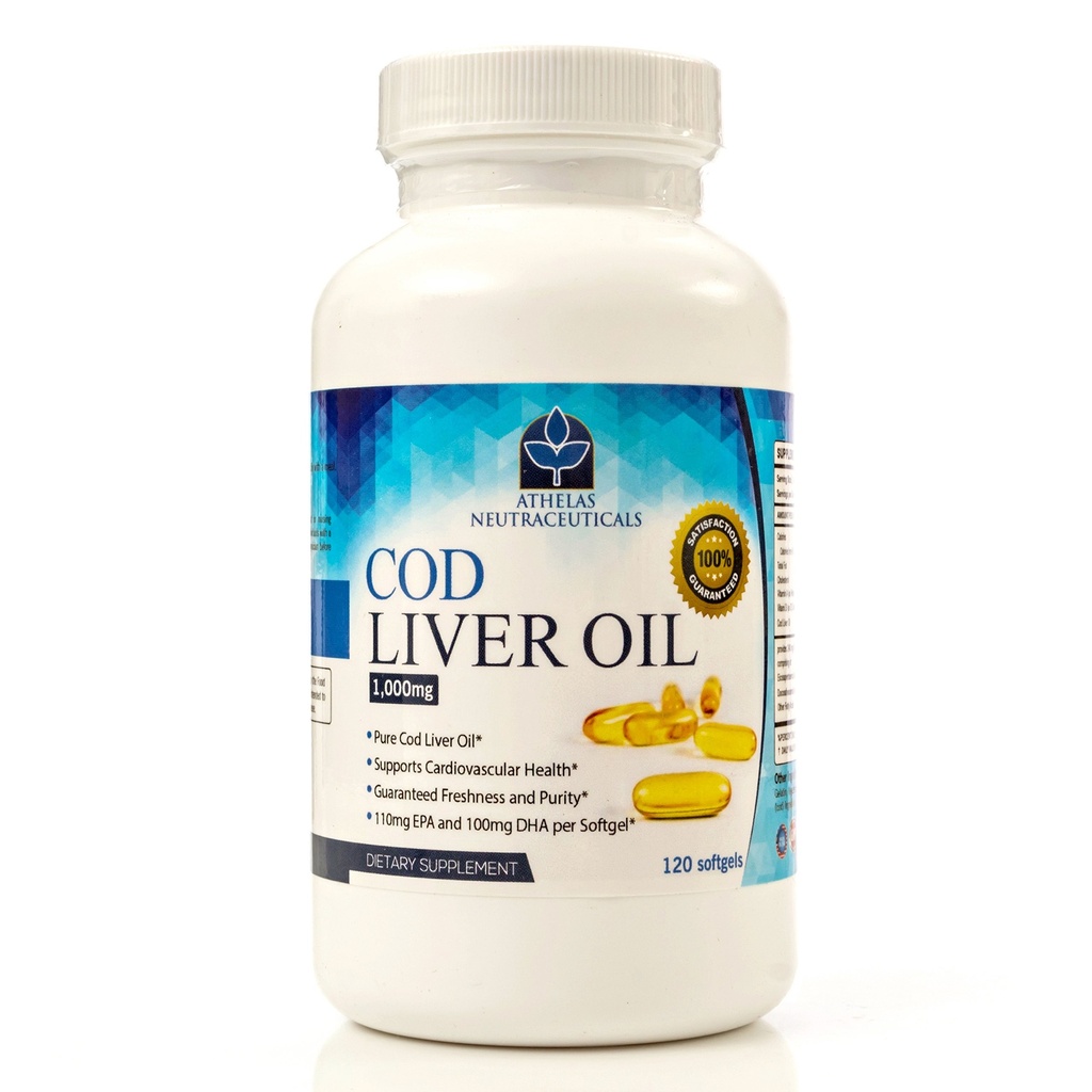 Cod Liver Oil Capsules - Premium Certified Pure and Fresh - Triple Strength - Heart Heally - 120 Softgels - Suftingels Natural Suplemen - 240mg Omega 3 Fatty Acids