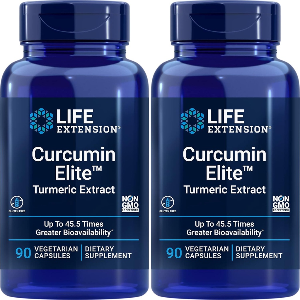 Ekstensi Hidup Curcumin Elite Turmeric Ekstrak, 90 Caps (Paket 2)