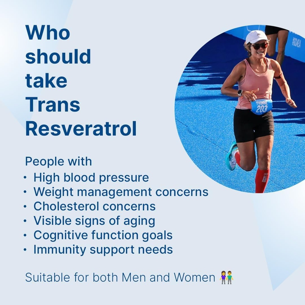 Trans Resveratrol 500 mg, 60 Capsules Lab 124; Antioksidant Dukung 12.4; 60 Vegan Capsules