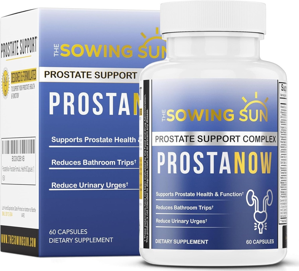 ProstaNow Prostate Formula, Saw Palmetto for Men, Reduce Frequent Urminent Urminent Urineent Report Bladder & Urinary Health, Reduce Waking At Night To Urinate, Urinary Tract Health - 60 Capsules (1)