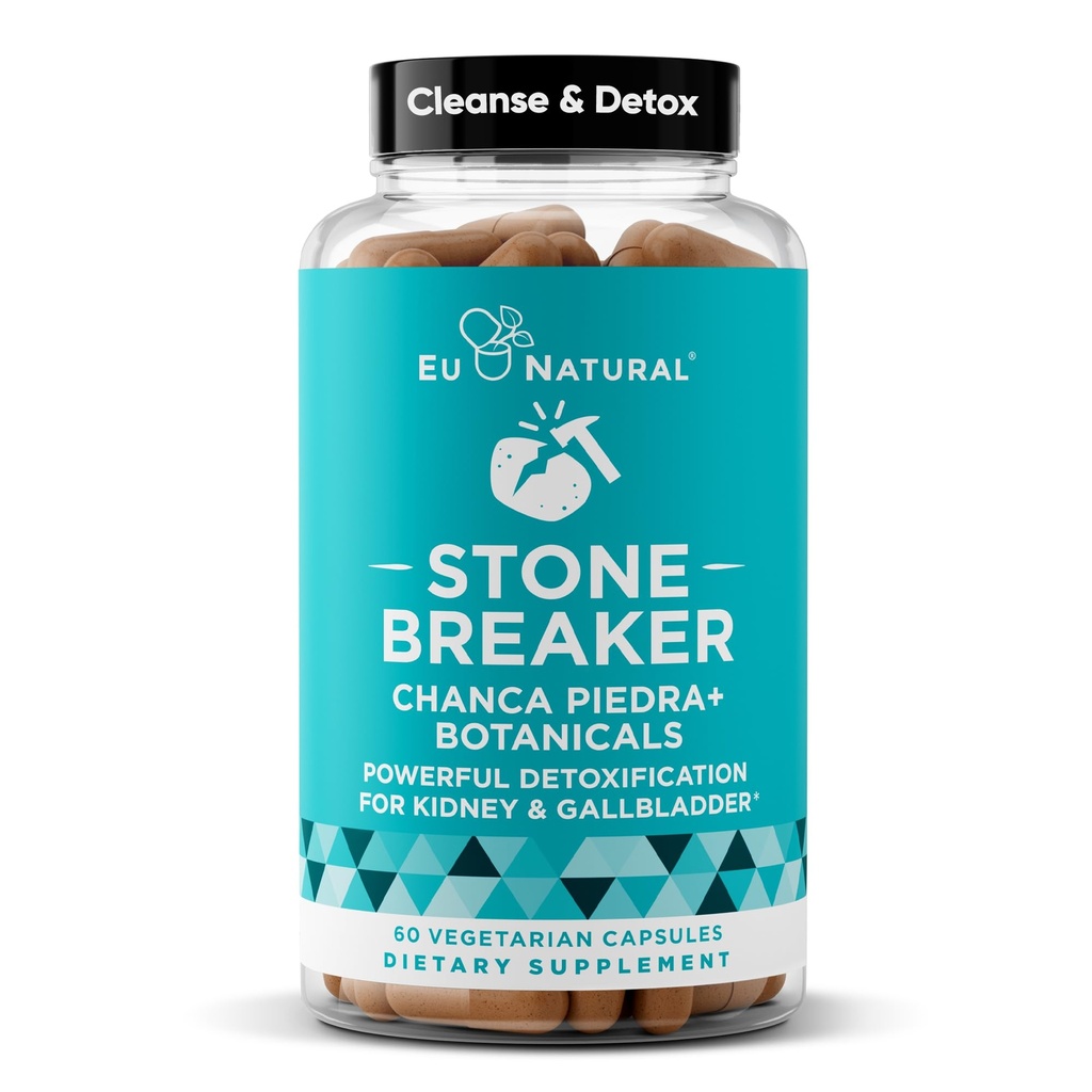 Chanca Piedra Stone Breaker - The Original Stone Breaking Formula dengan Celery Seed & Parsley - Support Kidney, Galley & Urinary Tract Cleansing to Help Flush Impuities - 60 Vegetarian Capsules