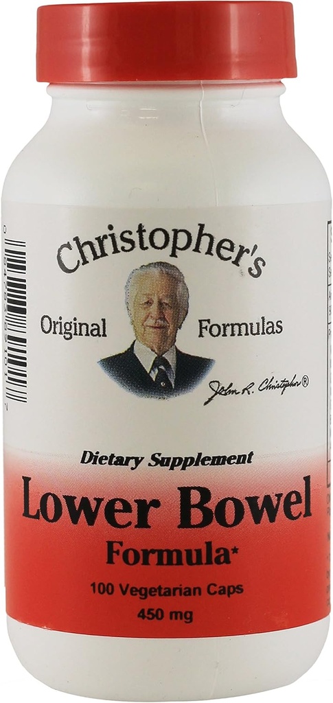 Dr. Christopher 's Lower Bowel Formula Vegetarian 100 Capsules 450 mg (Paket 2)