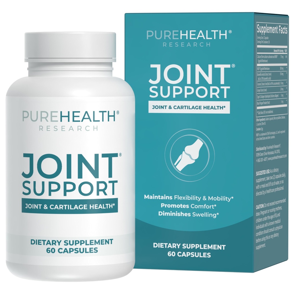 PUREHEALTH Bersama ReSEARCH Dukung NEM Eggshell Membrane dengan Boswellia Extract, Calcium & Turmeric, 60 Capsules