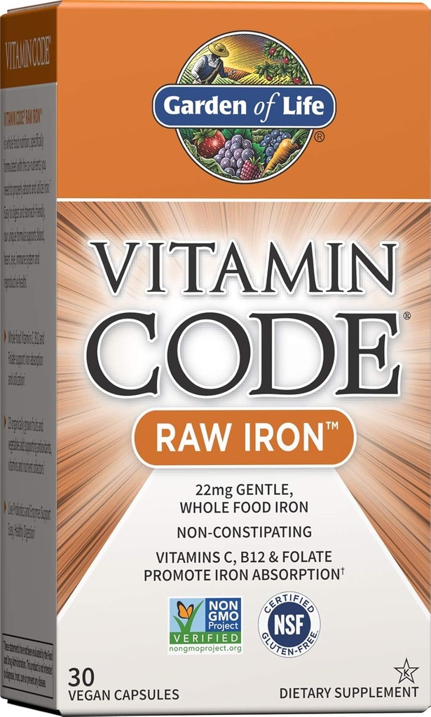 Vitamin Code Raw Besi 30ct Kapsul