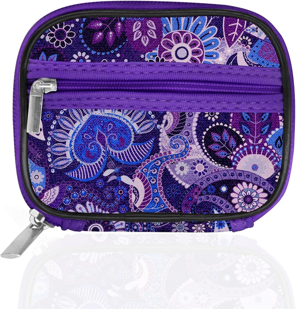 Serfeymi Weekly Travel Pill Organizer Case for Purse with Removable 7 Day Box, Fashionable Pill Container for Medicine, Vitamin, Supplemen - Purple 01