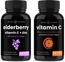 NutraChamps Elderberry dan Vitamin C Capsules Bundle