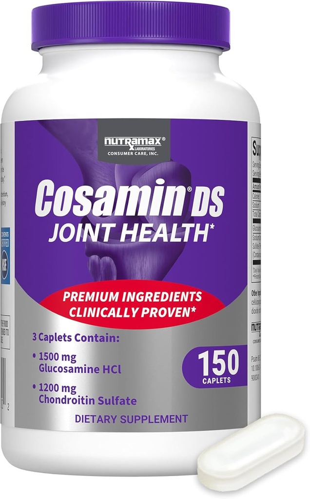 Laboratorium Nutramax Cosamin ® DS Gabungan Suplemen Kesehatan dengan Glucosamin & Chondroitin untuk Kesehatan Gabungan Pria & Perempuan, 150 Caplets