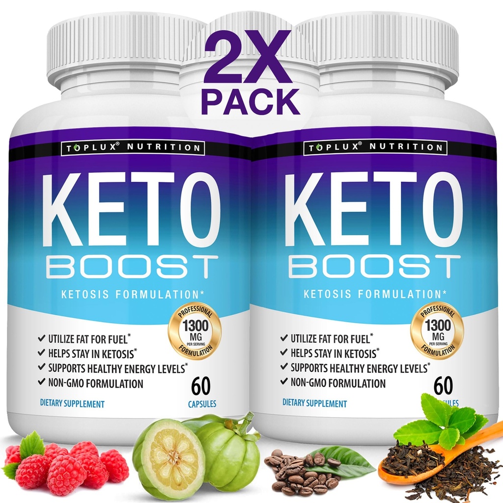 Keto Boost Diet Pil Ketosis Supplemen - Keto Eksogenous Keto Formula Dukungan Energi & Fokus, Ketones Lanjutan untuk Diet Ketogenik, untuk Perempuan Pria