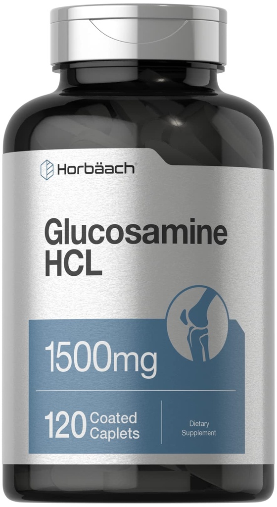 Horbäach Glucosamin HCL 134; 1500mg 124; 120 Caplets 126; Non-GMO dan Gluten Free Suplemen