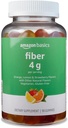 Basics Fiber Gummies for Digetical Health and Regularity, Orange, Lemon & Strawberry Flavors, 90 Count, Pack of 1 (Sebelumnya Solimo)
