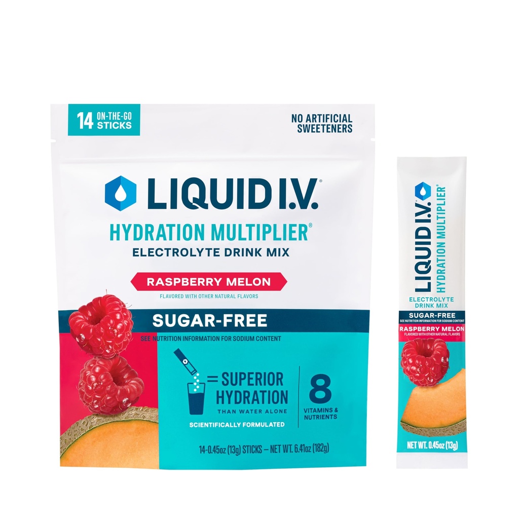 I.V. £Hydration Multiplier Sugar- Free - Raspberry Melon 124; Electrolite Powder Drink Mix 126; 1 Pack (14 Servings)