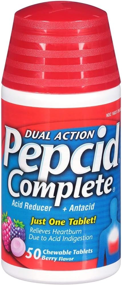 Pepcid Lengkap Berry Flavor - 100 Tablet Chewable (botol x2 50ct)