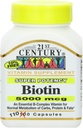 Biotin 5000 Mcg Capsules, 330 Cacah (dalam 3 Botol) / Biotine 5000 Mcg Capsules, 330 Cacah (En 3 bouteilles)