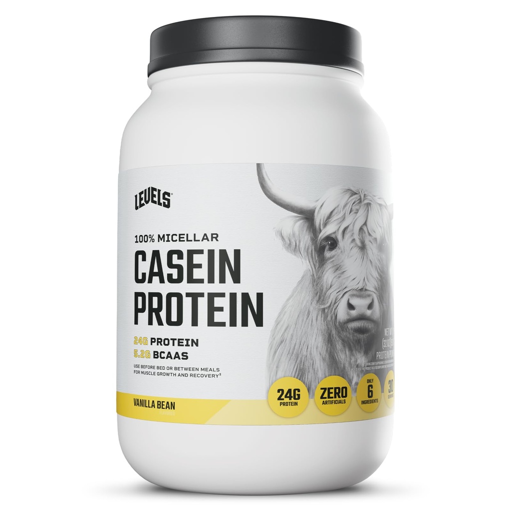 Tingkat 100% Mivault Casein Protein, Hormone Bebas, Vanilla Bean, 2LB