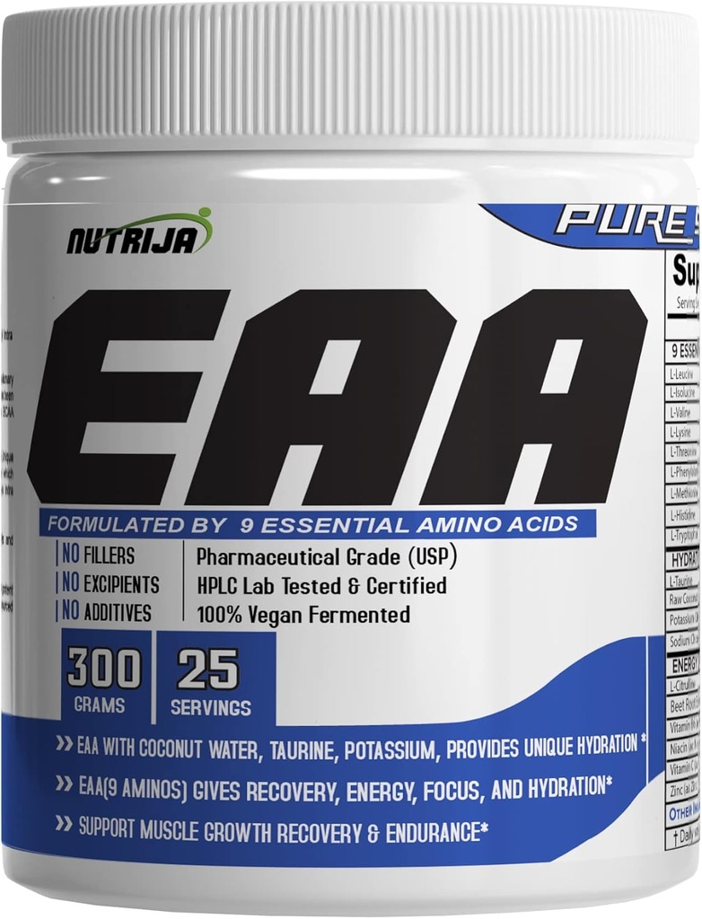 Suplemen EAA (9 Estical Amino Acids) dengan air Coconut 124; Hidration Blend & Energy Matrix - 300g Lychee