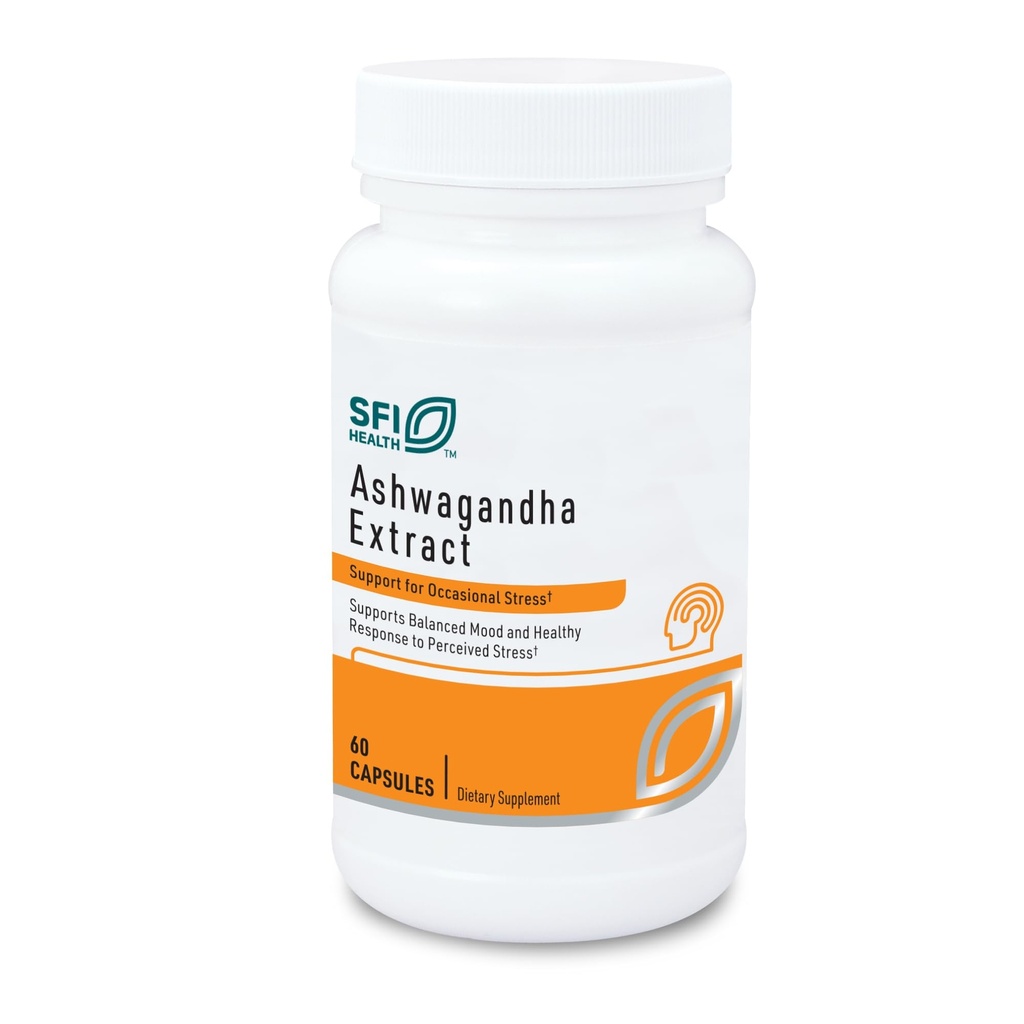 SFI Health Klaire Labs Ashwagandha Extract 300mg - Ashwagandha Suplement to Provelity Memory, Cognitive Fungsi & Heally Stress Response - hypoallergenic Ashwagandha Root Extract (60 Capsules)
