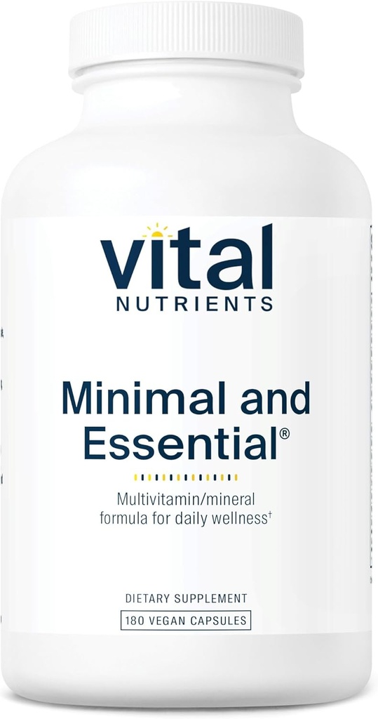 Vital Nutrients Minimal dan Estile Multivitamin 124; Vegetarian Satu per hari Multi Vitamin, Mineral, & Antioksidant Suplemen *