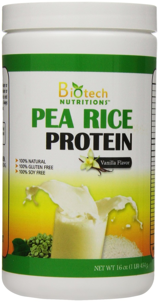 Murni Non-GMO Pea Rice Protein, Vanilla, 16 Ounce