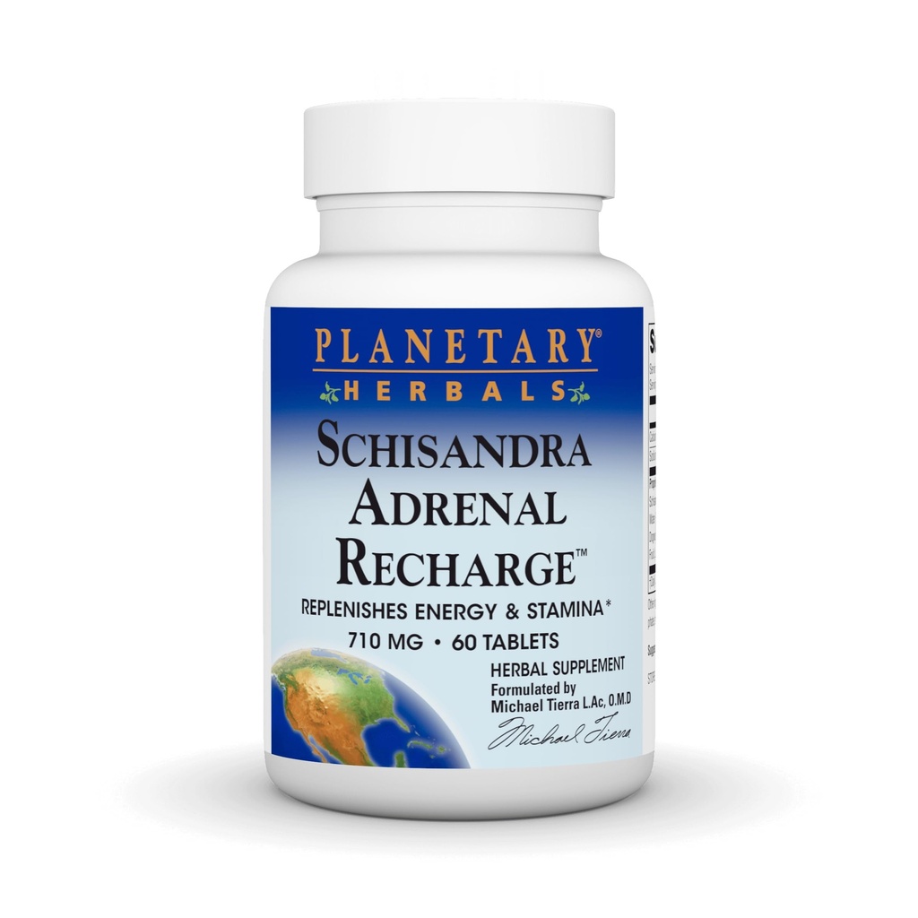 Planetary Herbals Schisandra Adrenal Complex 710mg with Yam Rhizome, Poria Sclertium & More - 60 Tablet
