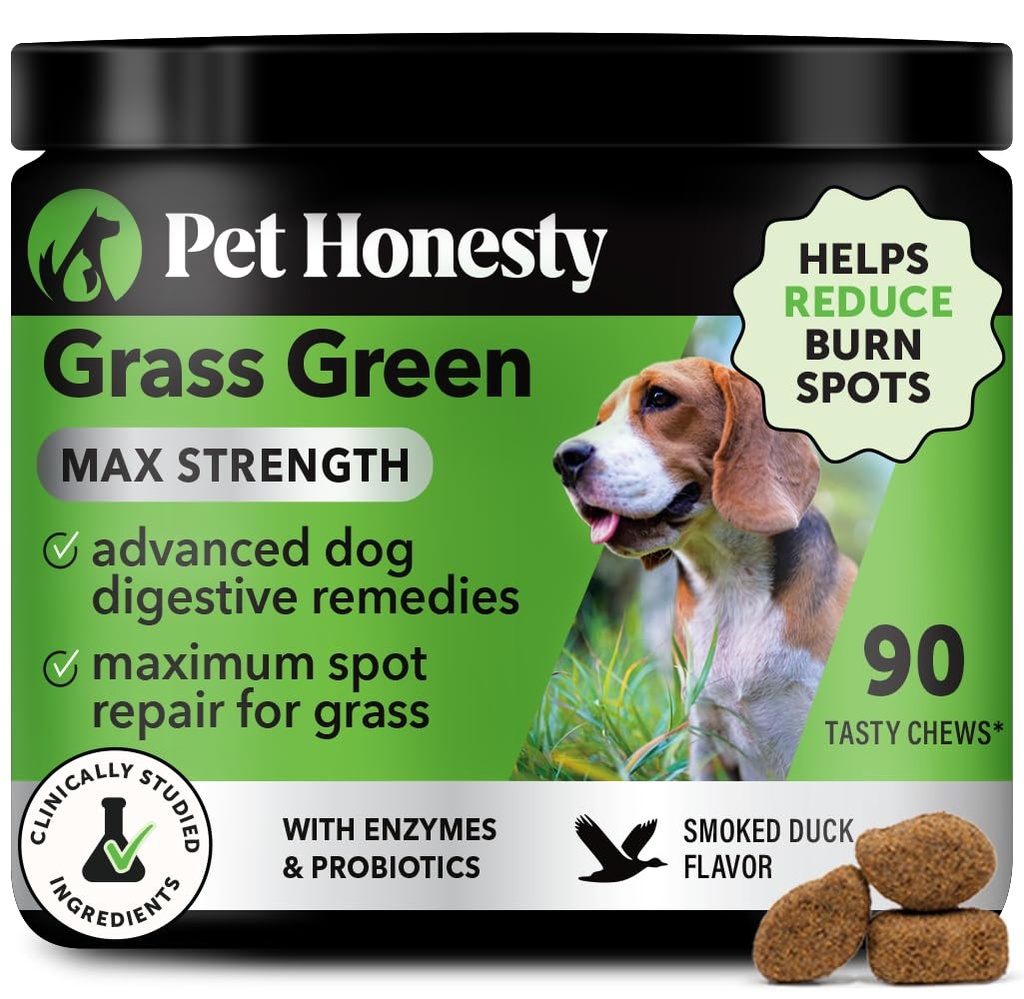 Grass Green Max Power Chews for Dogs - Premium Dog Urine Lawn Spot Saver Supplement - Duck Flavor (90ct Duck Flavor)