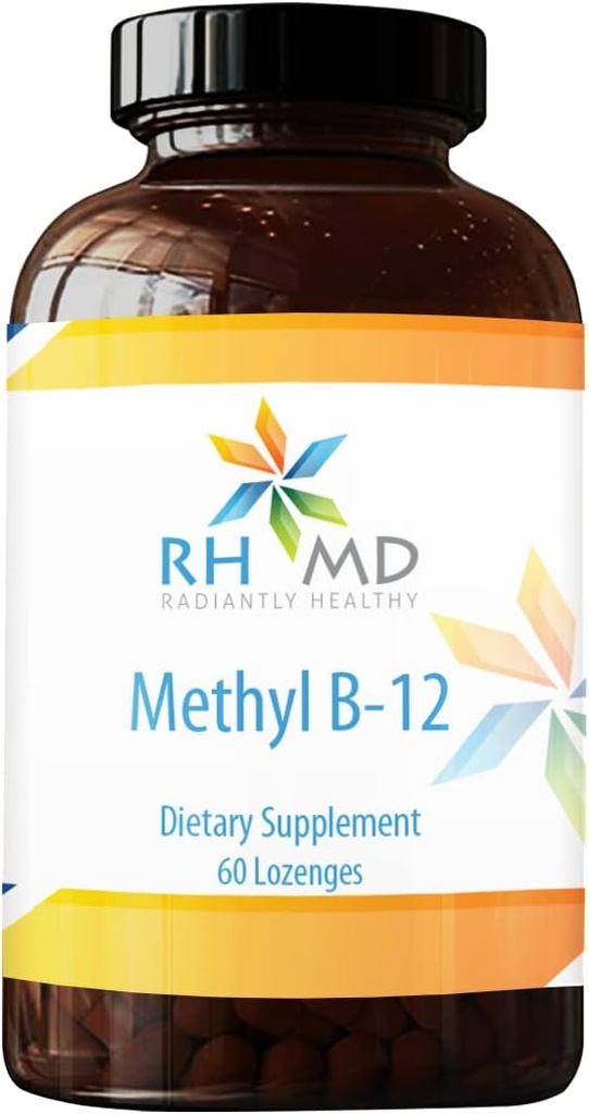Metode RHMD B-12 Lozenges - 5000mcg B12 Methycobalamin Methyl B12 - Vegan Vitamin B12 Tambahan Diet - non GMO (60 Quick Dissolve Dissolve Lozenges)