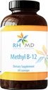 Metode RHMD B-12 Lozenges - 5000mcg B12 Methycobalamin Methyl B12 - Vegan Vitamin B12 Tambahan Diet - non GMO (60 Quick Dissolve Dissolve Lozenges)