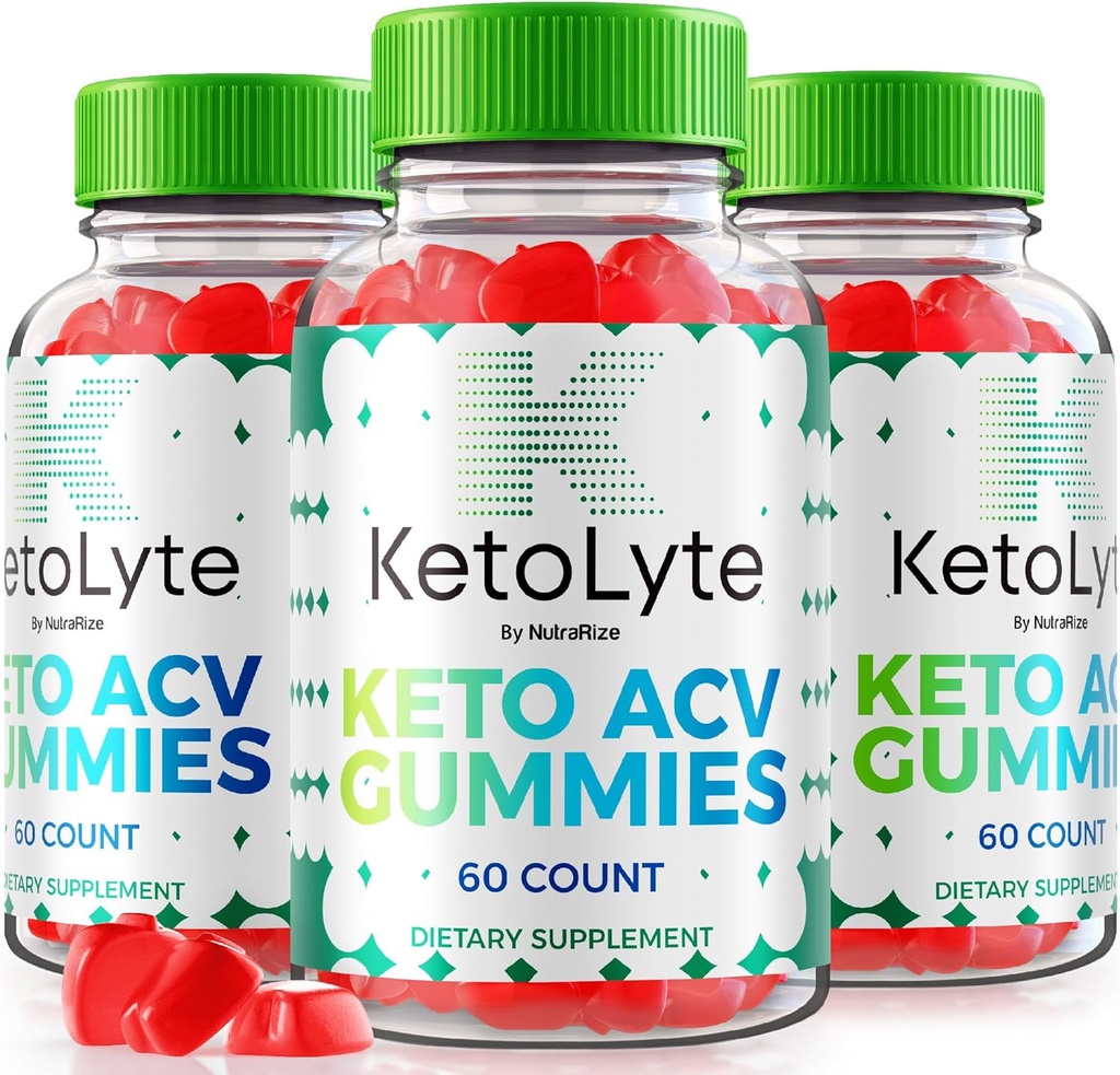 NutraRize (Paket 3 KetoLyte ACV Gummies, Formula Lanjut, Keto Apple Cider 1000MG Suplemen, Semua Keto ACV Vitamin, Review Resmi Keto Lyte (180 Gummies)