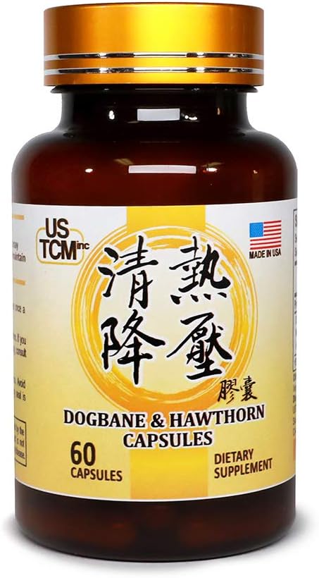 Dogbane Hawthorn Capsules (Katup Hawthorn) 500mg 60 Vegetable Capsules 100% Preservatif Tanpa Natural Terbuat di AS