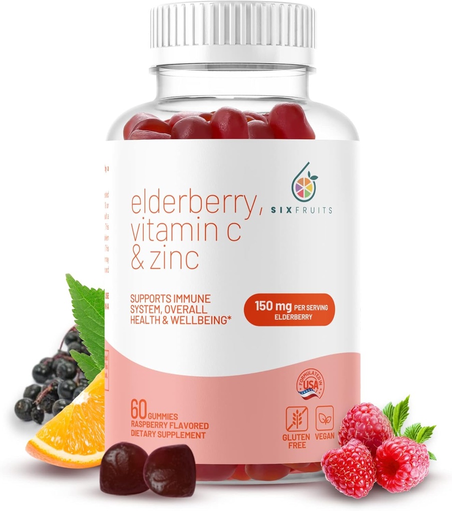 Mitos Elderberry Gummies dengan Zinc & Vitamin C 124; Vegan Elderberry Gummies untuk Dewasa 124; Imunity & Imune Support untuk Dewasa 124; Glutin & Gelatin Free