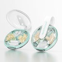 Kasus Pill Kecil, Kotak Pil Kecil untuk Purse & Pocket, 4 Ruang Pill Holder Terbengkalai, Organisasi Pill Portabel untuk Vitamin, Suplemen, Ikan (Hijau)