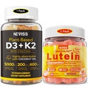 NEVISS Sugar Free Lutein Gummies 60 Counts + Vitamin D3 Gummies 60