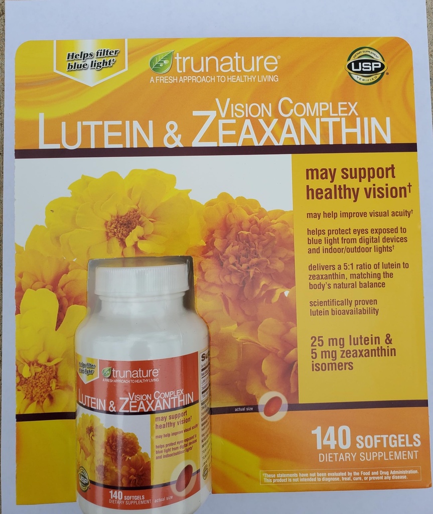 Tru- Nature Vision Complex Lutein & Dalxanthin, a Bundle of 140 Softgels
