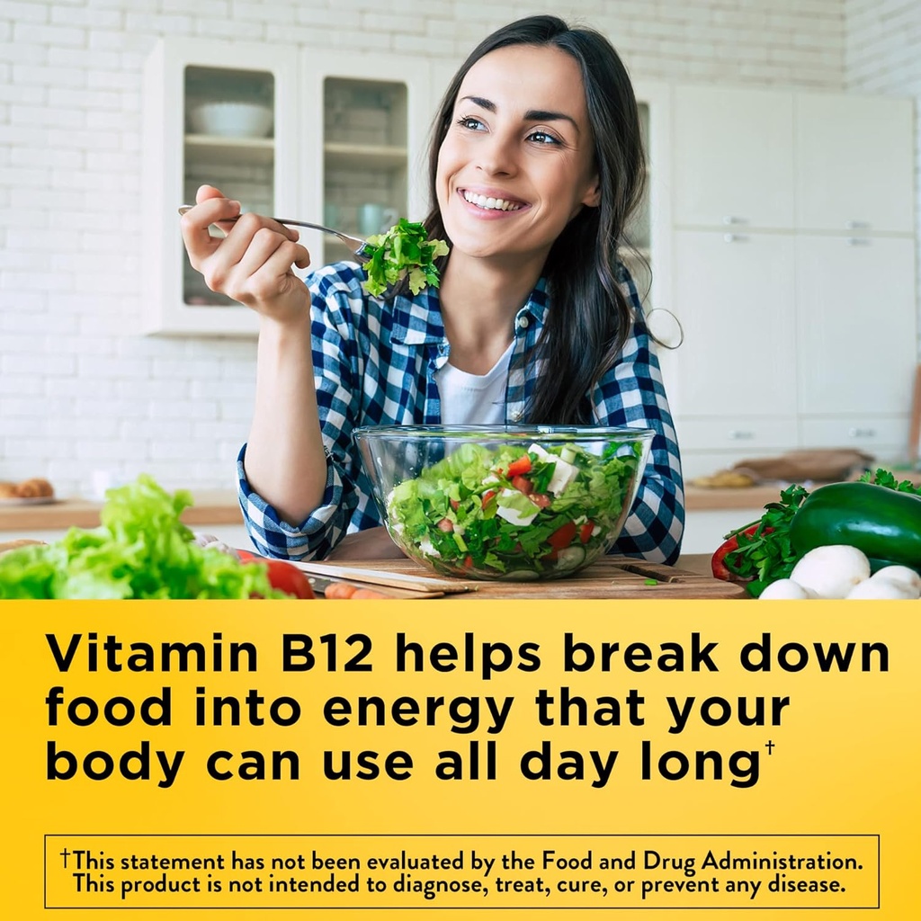 Nature Made Energy B12 1000 mcg, Dietary Supplement for Energy Metabolism Dukungan, 150 Gummies, 75 Hari Suppply (Paket 2)