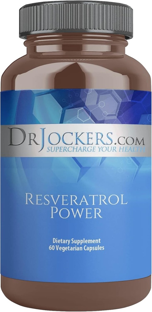 Resveratrol Power oleh Dr. Jockers, dengan dukungan Imune, Anti- Aging, Penting untuk Kesehatan Skin, Trans Resveratrol, 200 mg, 60 Hari Suppply